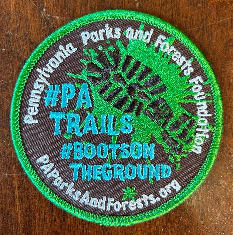 Product Description: Celebrate your appreciation of Pennsylvania's trails with a colorful patch. Prefer them as a sticker? You win!</br> Boots on the Ground Patch