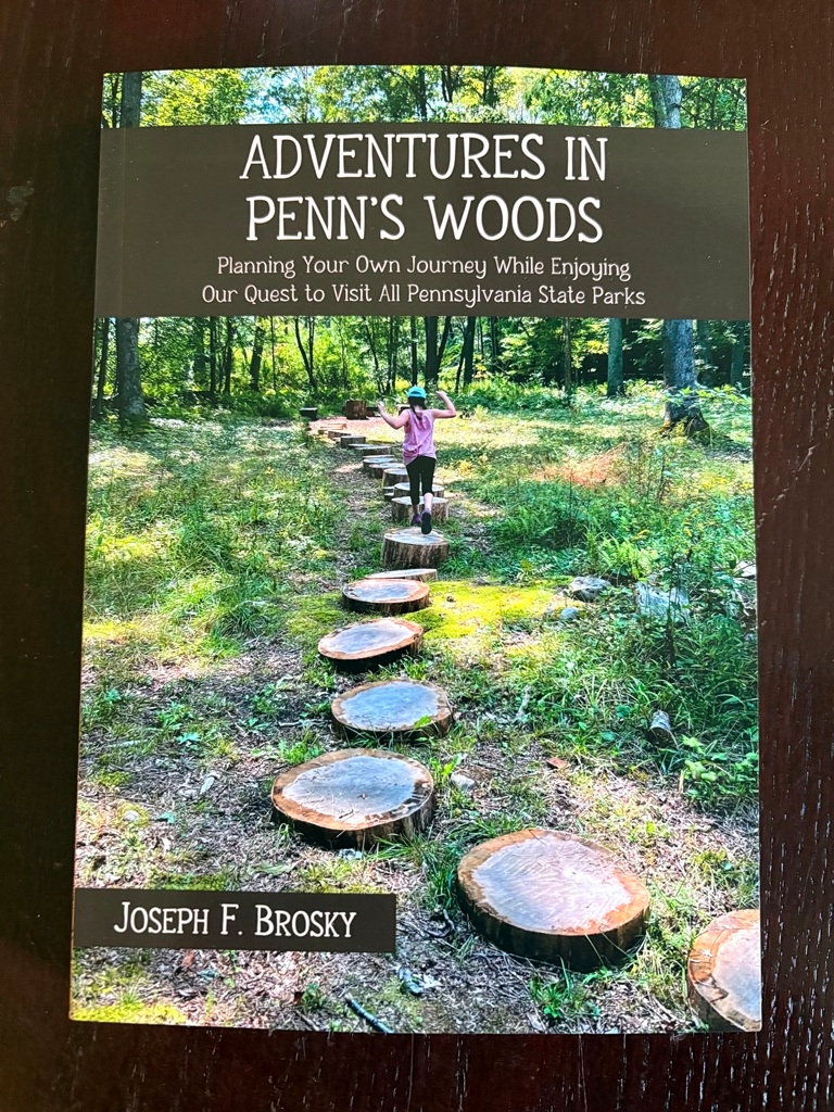Product Description: Are you on the quest to see them all - all of the state parks and forests, that is? If so, this might be just the guide to help you create a "plan of attack." Joe and Donna Brosky completed their challenge in the summer of 2023 and he decided that the most logical thing to do would be to write a book on how they did it in case others would like to follow their lead. What results is an enjoyable visit to the 124 state parks and 20 state forests with itineraries, photos, and just plain fun.</br></br>Don't have your Passport yet? Bundle the two for a special price.</br> Adventures in Penn's Woods
